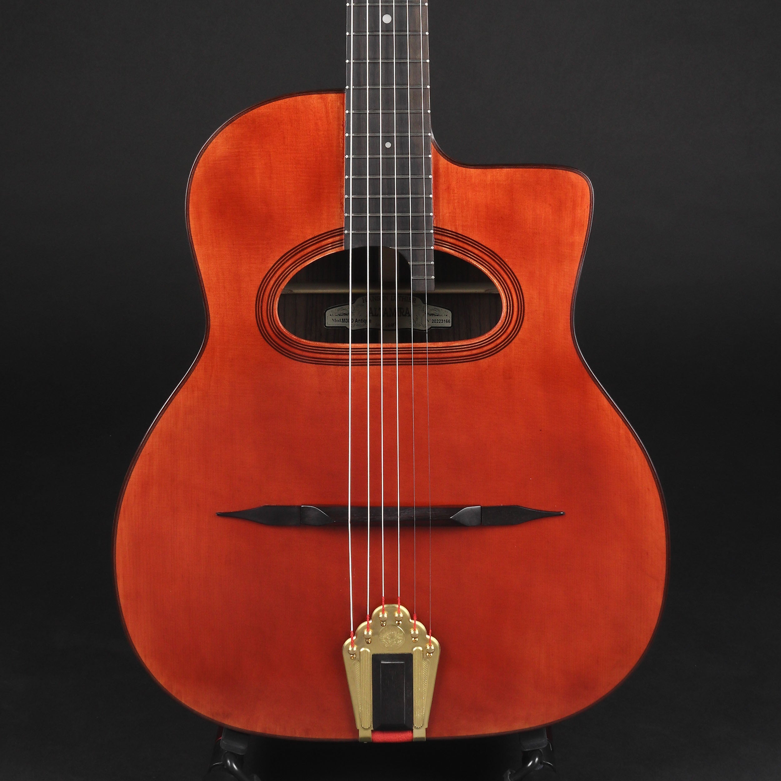Altamira M30D Antique Finish D Hole Gypsy Jazz Guitar w Case Mak s Guitars