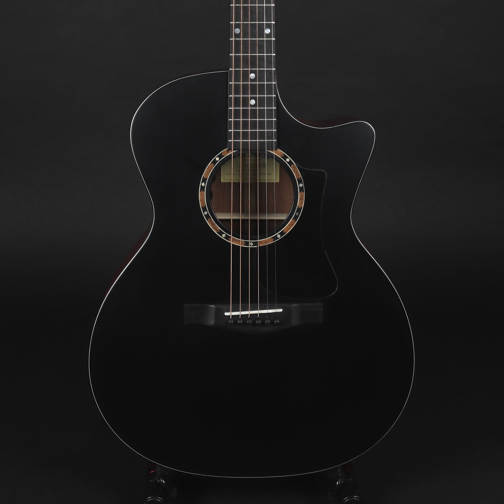 Eastman AC122-2CE Cedar Top Grand Auditorium - Black #9303