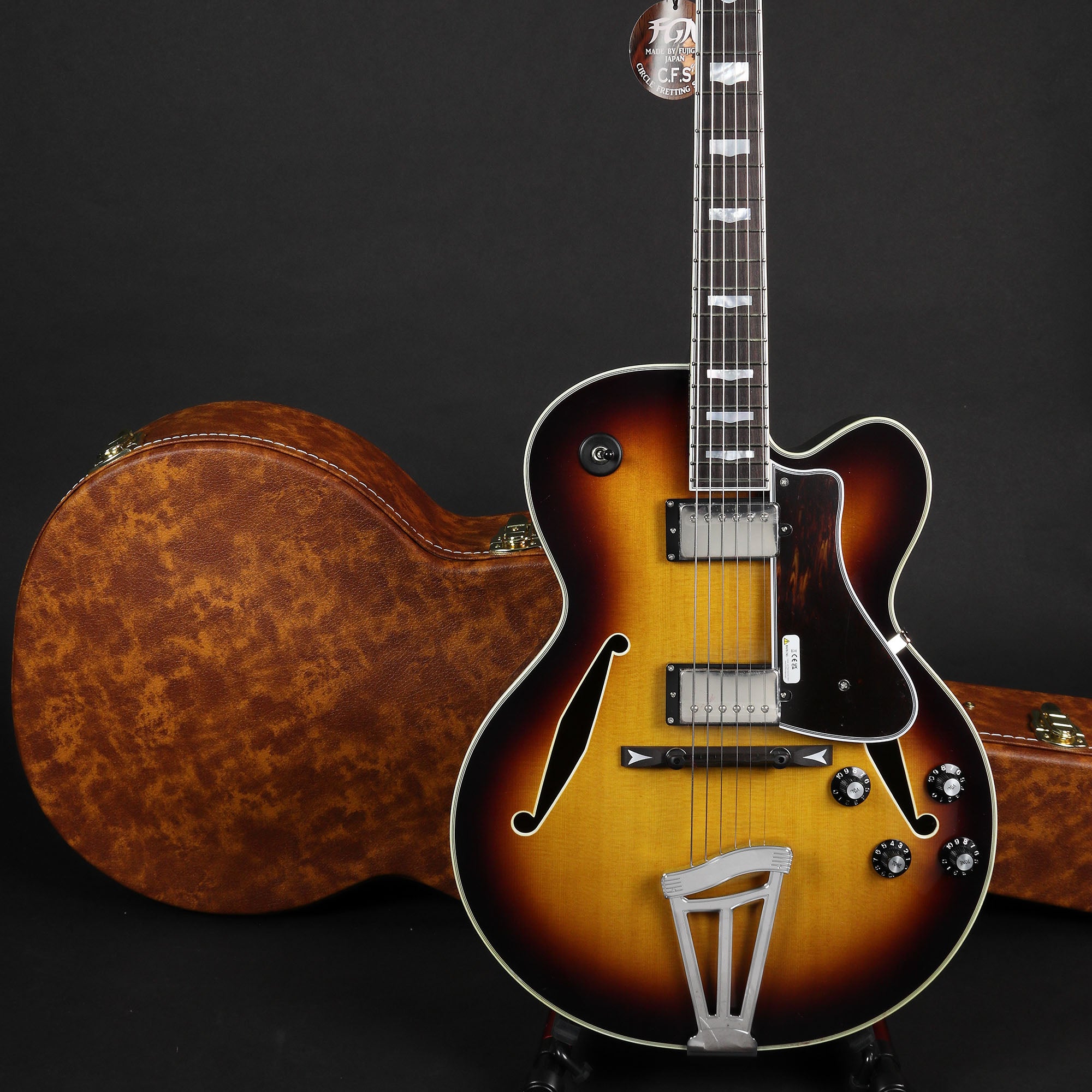FGN Masterfield MFA-HH Hollow Body Guitar - Jazz Burst – Mak's Guitars