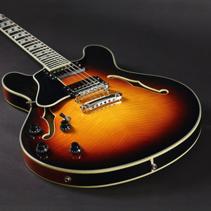 Eastman T486SB LH Left-handed Thinline - Sunburst - Mak's Guitars 